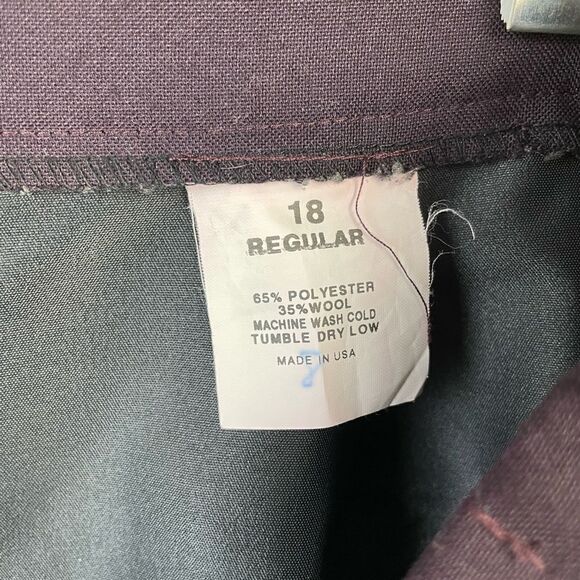 Wool Blend Purple Skirt Size 18 EUC - Picture 5 of 5